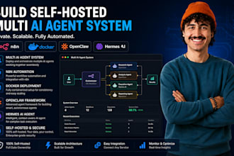 build self hosted multi ai agent system with n8n docker openclaw hermes ai agent