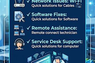 provide IT support and troubleshoot windows, software and network issues