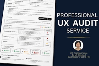 deliver a UX audit of your website in 2 days