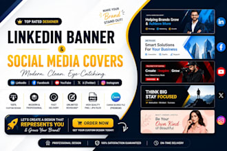 design logo, linkedin banner, youtube banner, facebook cover and branding