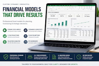 build a custom financial model with projections, valuation and scenarios