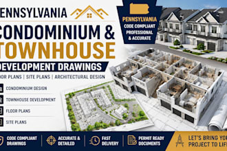 pennsylvania condominium design townhouse development drawings floor site plans