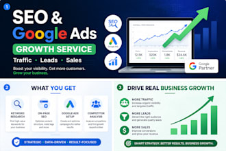 manage SEO and google ads campaigns for international ecommerce b2b growth