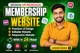 create wordpress membership website or subscription website