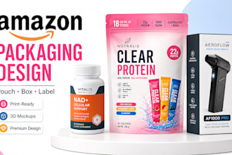 design print ready amazon product packaging and label design
