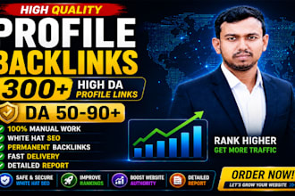 create high authority SEO profile backlinks with manual link building