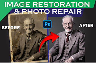 restore, repair, and colorize old damaged photos