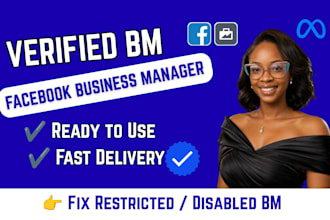 fix and provide facebook business manager with profile or immortal bm within 1hr