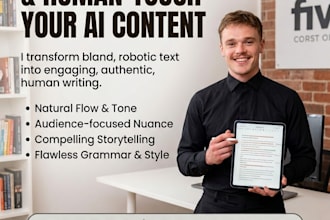 expertly edit or rewrite to humanize ai content