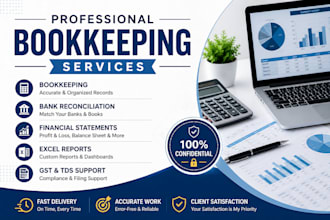 do bookkeeping gst tds and bank reconciliation  excel work