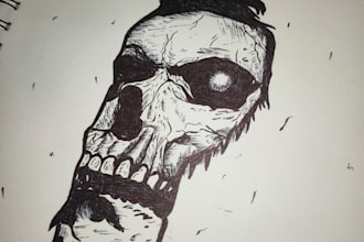 create detailed monochrome manga style illustrations
