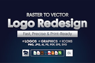 redesign, vectorize, redraw, and improve your logo professionally