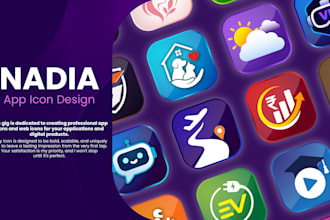 design modern app icons, logo icons and favicon