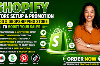 setup and promote your pod store, dropshipping shopify store to boost your sales