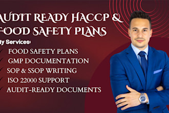 create authentic audit ready haccp and food safety plans for sushi, food truck