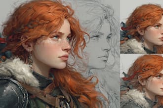 do semi realistic character design