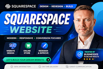 build squarespace website design, redesign squarespace, squarespace online store