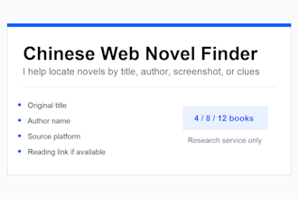 help you find chinese web novels by title or author