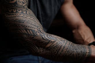 create a tattoo design of tattoo sleeve
