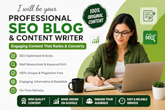 be your professional SEO blog writer and content writer