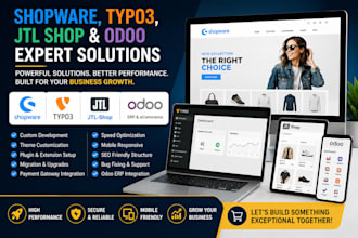 build redesign, migrate shopware, typo3, jtl shop, and odoo websites