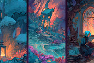draw custom digital art illustrations