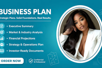 write business plans, startups, pitch decks, proposals