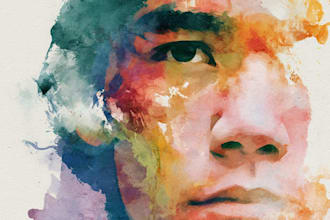 paint weird, abstract watercolor portraits for unique people