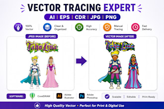 manually convert raster image to vector