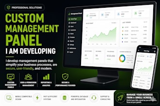 develop a custom admin dashboard for your business