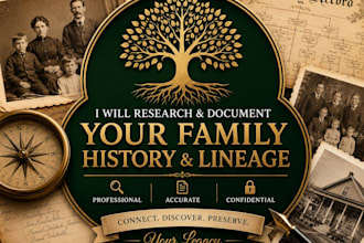 research and document your family history and lineage