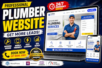build a plumber website or handyman website with wordpress