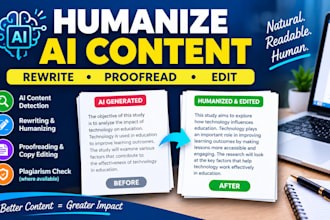 humanize ai content and professionally rewrite text