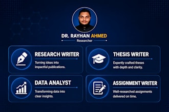 be your medical, veterinary and biomedical research writer and data analyst