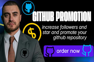 increase followers and star and promote your github repository
