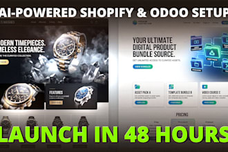 build a fast shopify store, odoo website, or mvp landing page