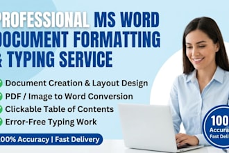do professional ms word formatting and document creation
