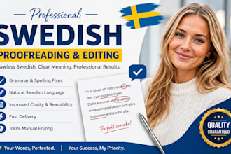 proofread and edit your swedish text professionally