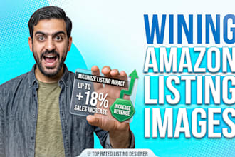 design premium amazon listing images infographics and ebc
