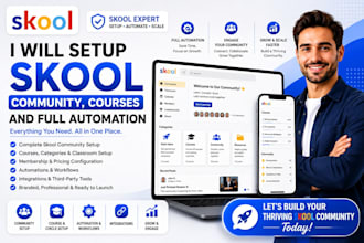 setup skool community circle courses and full automation
