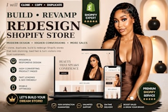 clone shopify store, redesign and duplicate shopify website