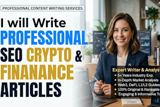 write professional SEO crypto articles and financial blog post
