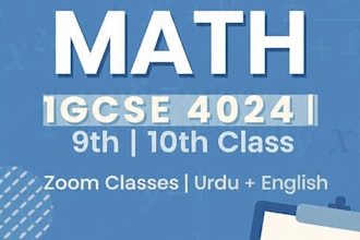be your online math tutor for 9th 10th o level igcse