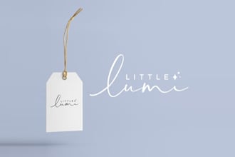 design minimalist feminine baby kid clothing line logo