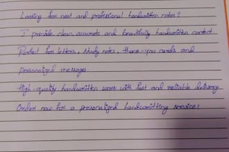 write neat handwritten notes
