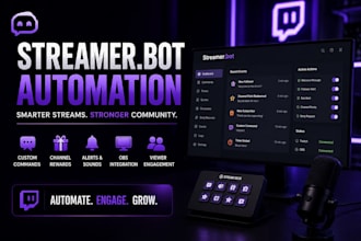 build custom streamer bot twitch automation and viewer engagement