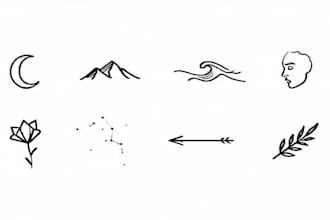 do a unique and simple minimalist tattoo design