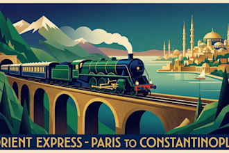 design vintage, retro, and modern travel posters