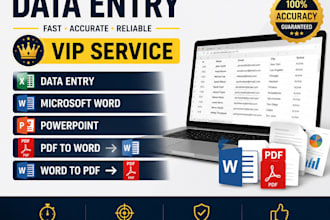 be your professional data entry and microsoft excel expert
