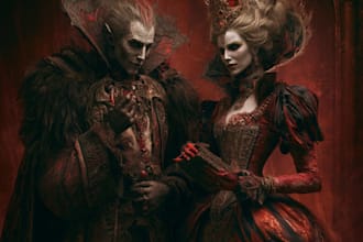 horror vampire lord queen character art